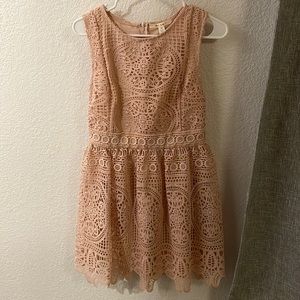 Peach midi dress